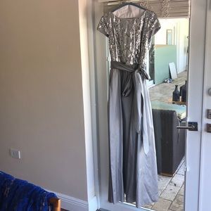 Adrian Papell silver dress